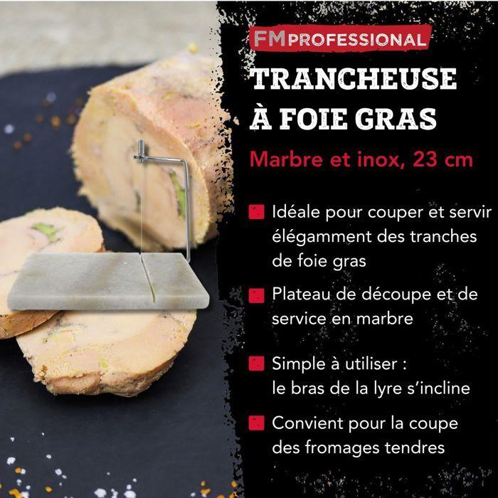Coupe et présentation foie gras en marbre 23 x 15 cm fm professional