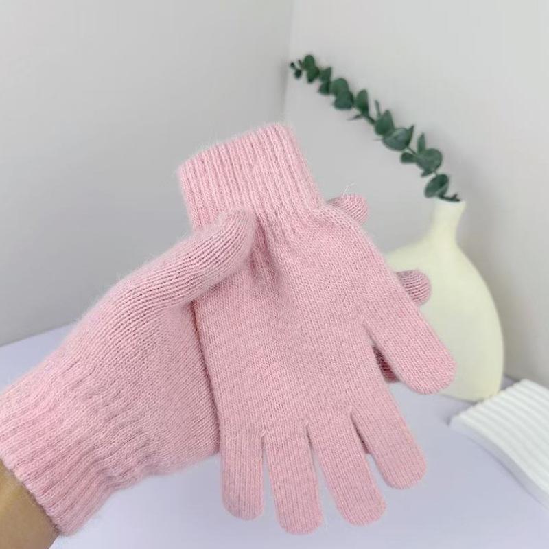 

Women s Gloves Thickened Winter Students Keep Warm Windproof Cycling Gloves Men s Gloves рожевий