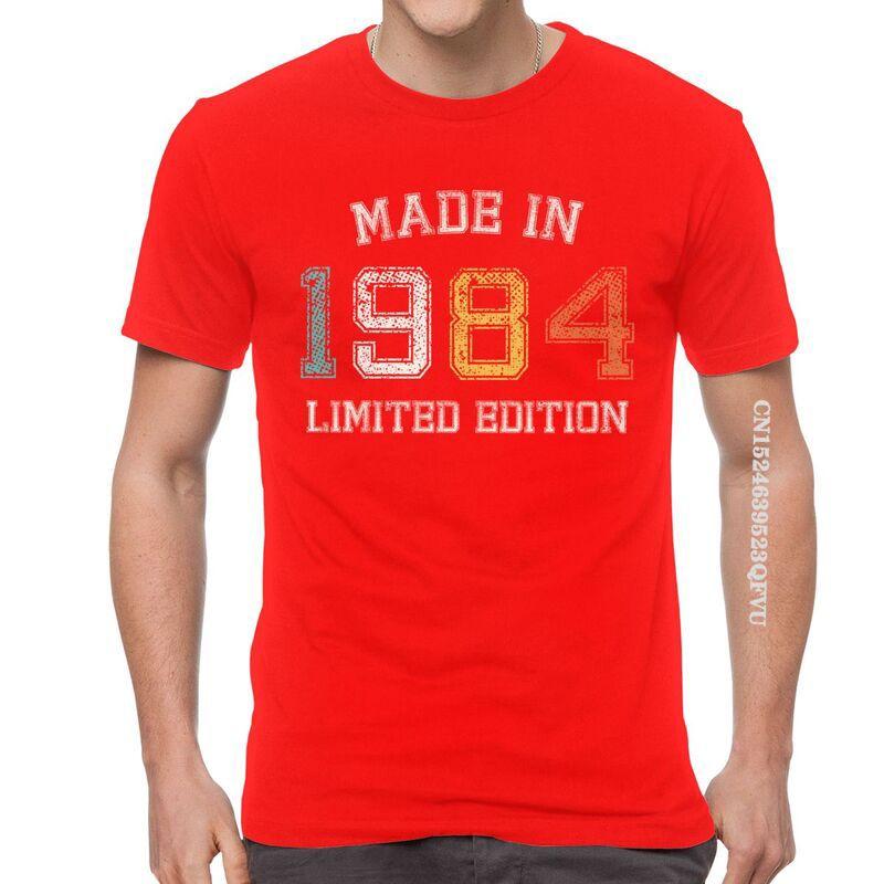 Born In 1984 Tshirts Men Men Streetwear T Shirts Made In 1984 Birth Year EMO Men  Tshirt Cotton Oversized Tee Tops Clothes