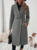 European & American Woolen Double-Breasted Lapel Coat - Autumn/Winter Collection 2026