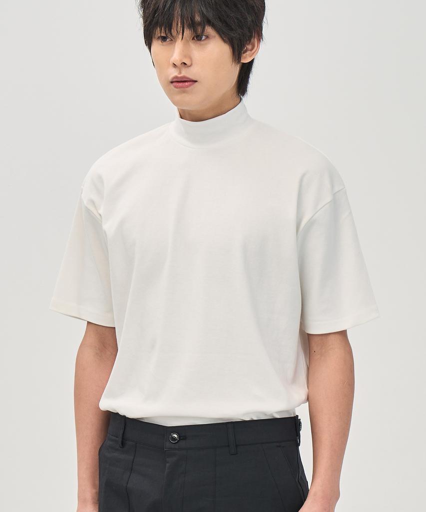 PRAIRIE Half-Neck Short Sleeve T-Shirt (Ivory)