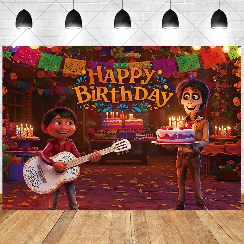 Birthday Background Cocoa Theme Children s Birthday Party Decoration Background Props Baby Photography Background Photo Banner Vinyl 75X50cm
