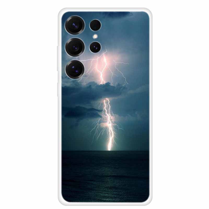 Capa For Samsung Galaxy S26 Ultra Phone Case Clear Soft TPU Silicone Cover for S 26 Ultra Transparent Funda Cartoon Painted Para