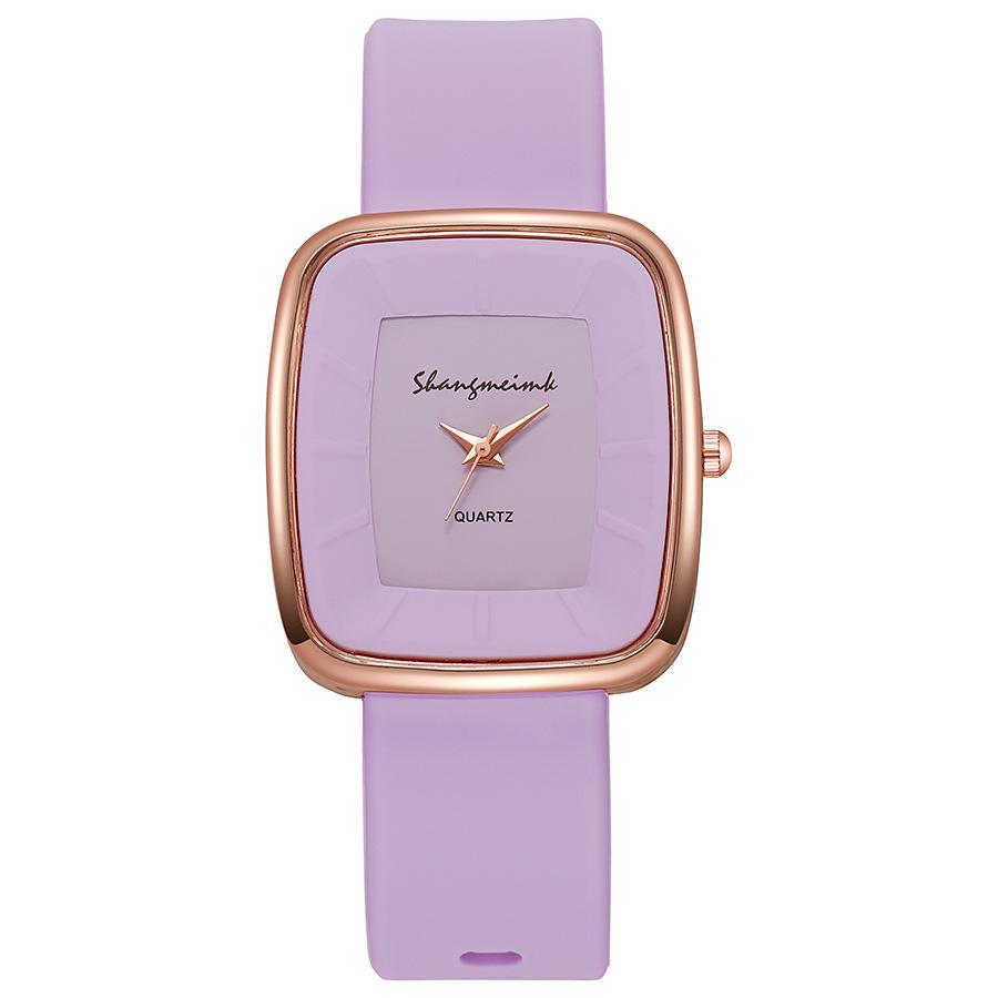 Simple Watch Square Scale Quartz Watch Neutral Middle And High School Student Watch Fashion Trendy Silicone Watch