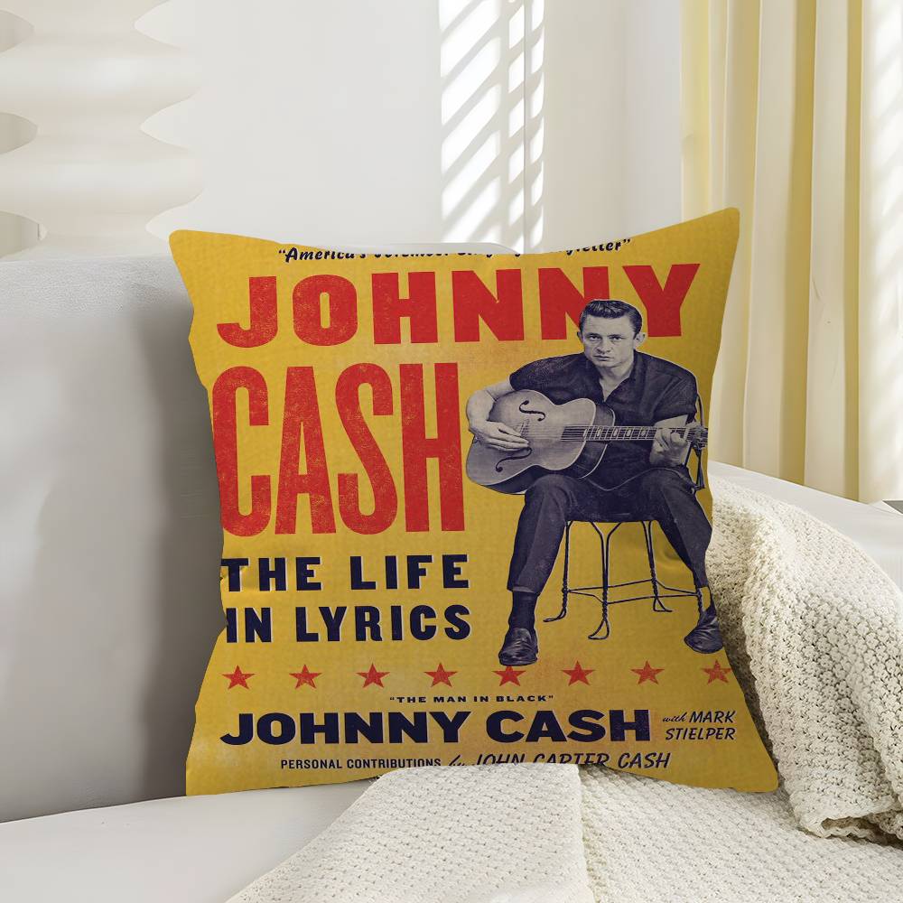 Famous Johnny Cash American Singer Personalized Pillow Cover Kids Bedroom Wild Party Decor Pillowcase kid Birthday shower Gift