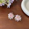 Sweet Fresh Floral Beaded Stud Earrings For Women Daily Vacation Wear