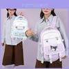 Trendy Lightweight Nylon Student Backpack In Blue Purple Pink Black For School And Travel