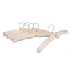 DEWEL Sponge Satin Fabric Silk Hangers with Plush Hangers for Clothing Hotel Home Guest Set of 5 Hangers, Hangers, Hangers, Ribbons, Storage,