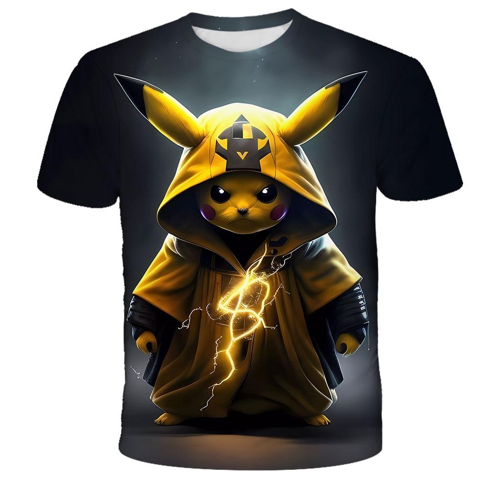 Koszulki dziecięce Topy dla dzieci Koszulka Pokemon Chłopcy Krótki rękaw Koszulka Pikachu Ubrania dla dziewczynek T-shirty Letnie Codzienne noszenie Koszulka dla dziewczynki
