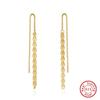 Effie Queen 925 Sterling Silver Dainty Chain Drop Earrings For Women Party Fashion Long Pendant Earrings Tassel Jewelry SE399