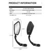 Stainless Steel HD Lens Bike Rear VIew Mirror 360° Rotatable MTB Rear Mirror Widen Big View Road Bicycle Mirror Bike Accessories