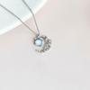 Temperament Star Moon Small Pendant Necklace Korean Moonlight Stone Necklace Women's Ins Light Luxury Niche Design Sense Collarbone Chain