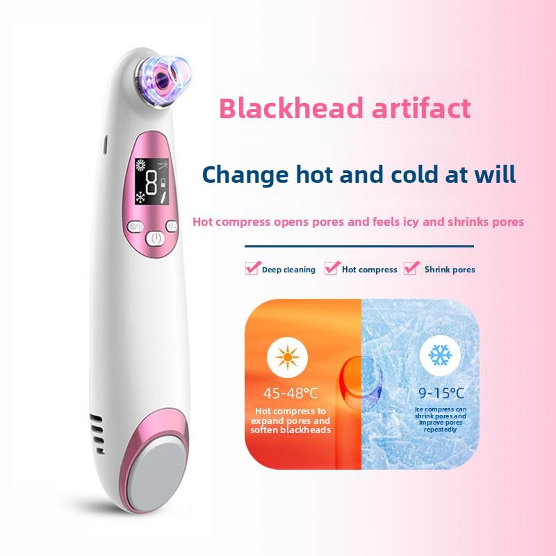 New Electric Blackhead Absorber Pore Acne Deep Cleansing Apparatus Household Multifunctional Cold and Hot Compress Facial Beauty Apparatus