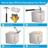 Stainless Steel Piggy Bank For Adults Unopenable Money Saving Box Secure Metal Cash Vault Savings Challenge Gift For Kids