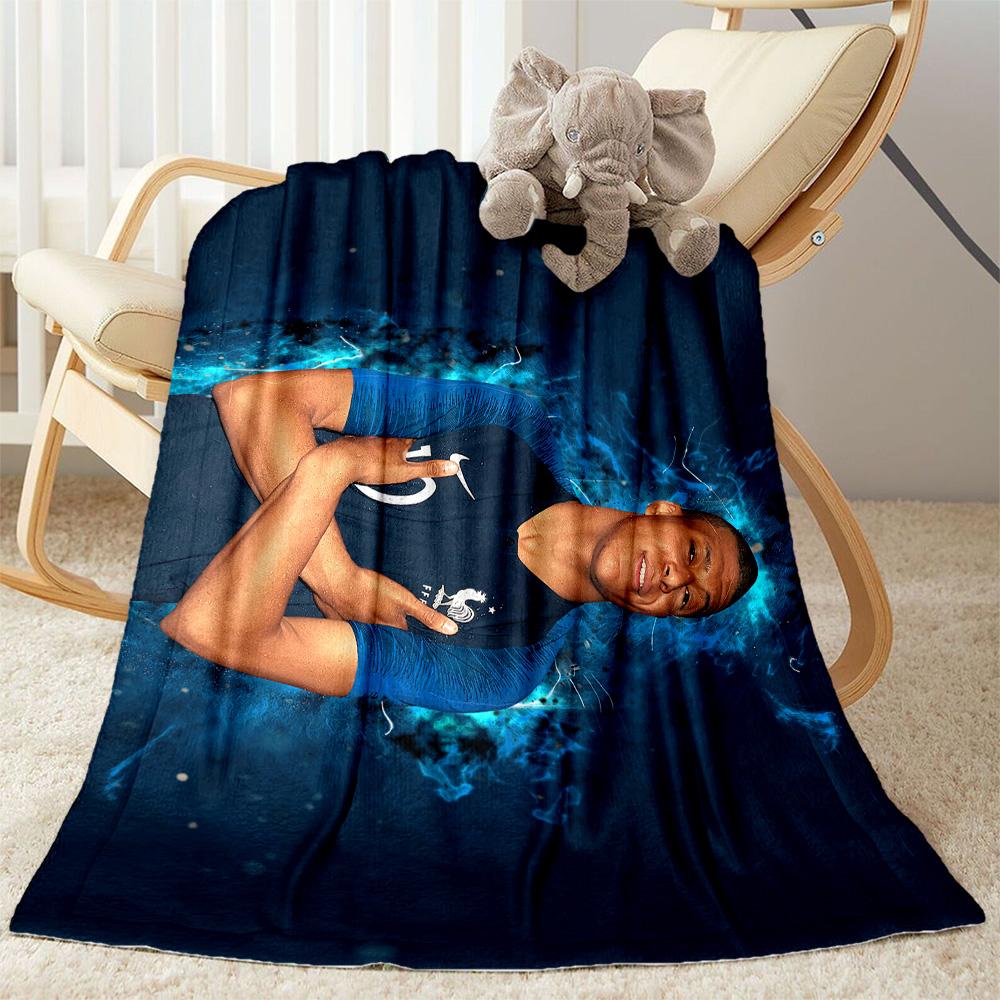 France Football Star Blanket Ultra-Soft Suitable for Bedding Office Office Chair for All Occasions Modern Style