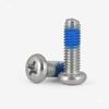 304 Stainless Steel Phillips Round Head Screw with Blue Pre-applied Threadlocker - Anti-loosening, Anti-vibration, M23456