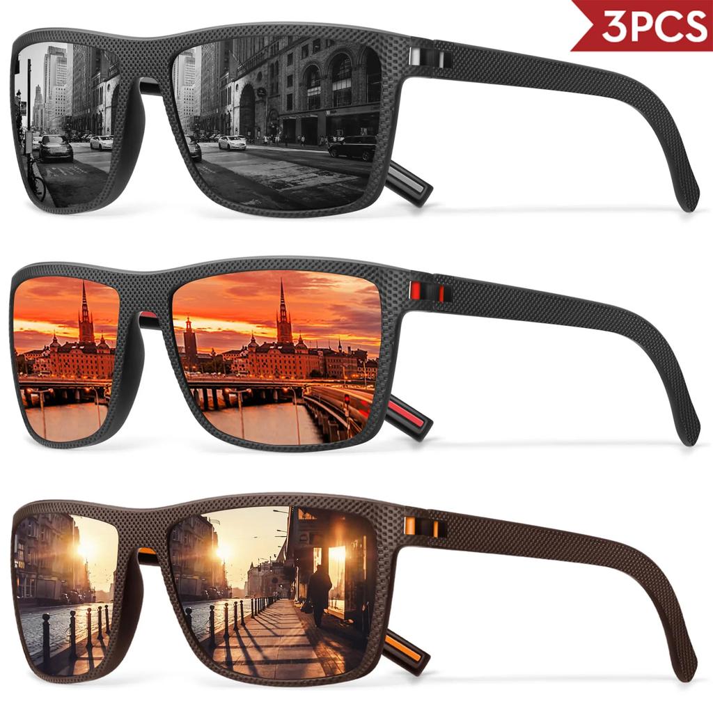 3/4 Pack Sunglasses Men Sun Glasses For Women Men Trendy Retro Mirror Lens For Driving Fishing Uv400 Protection