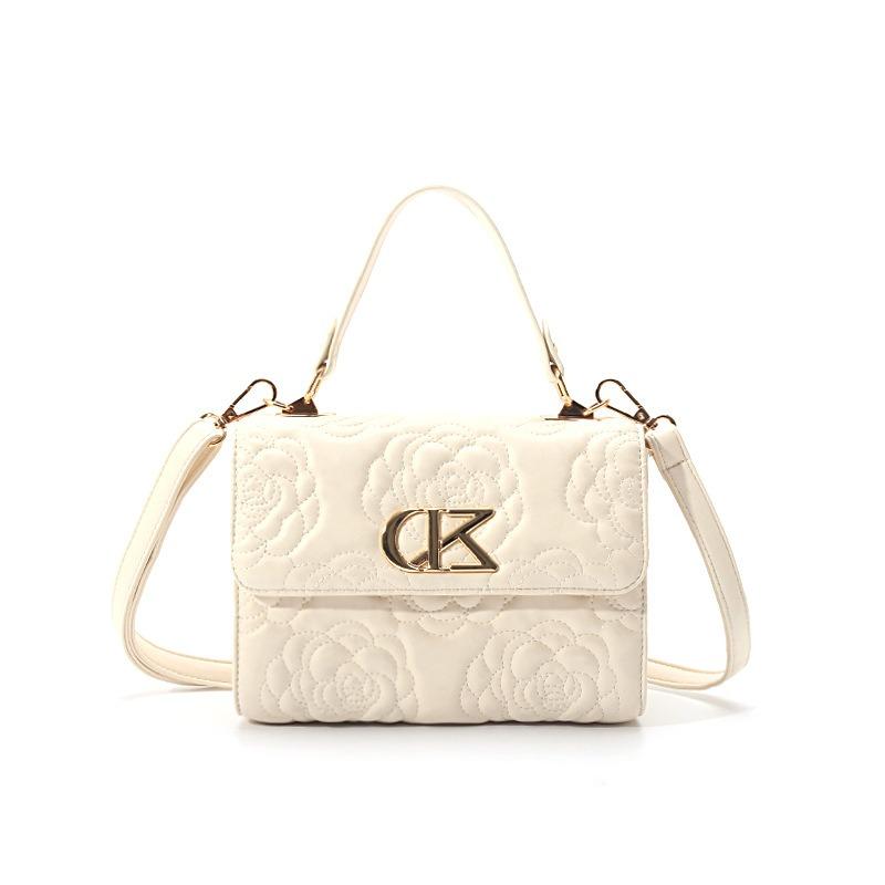 Autumn new camellia simple embroidered chain bag light luxury versatile women's bag single shoulder messenger bag women's bag