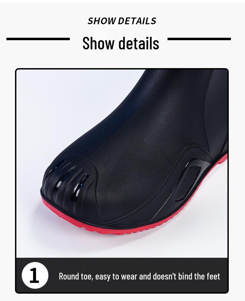 Frühling/Sommer Herren Bequeme Wasserdichte Rutschfeste Regenstiefel - Kurzer Schaft, Dicke Sohle, Ideal für Küchenarbeit und Angeln