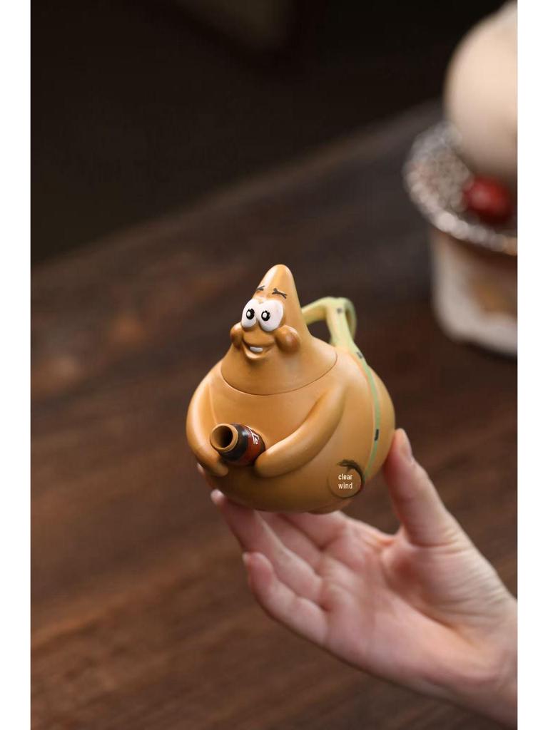 Yixing Zisha Patrick Star Teapot Set: Creative Tea Ceremony Cute Ornament