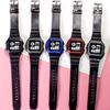 INS style men's small square adolescent student electronic watch, multi-functional temperament waterproof luminous watch