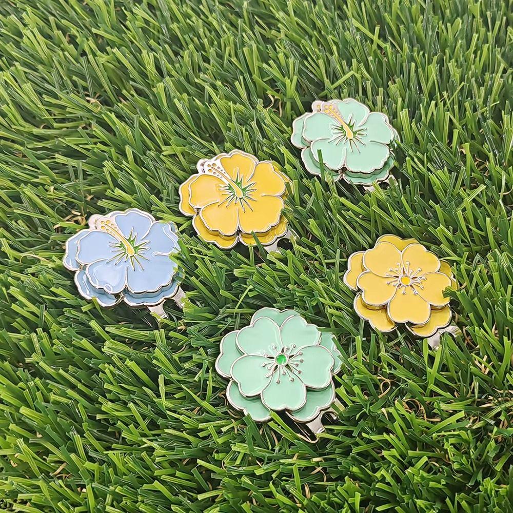 Flower Shaped Golf Cap Clip Magnetic Golf Hat Marker Outdoor Sports Golf Ball Mark  Jewelry Gift