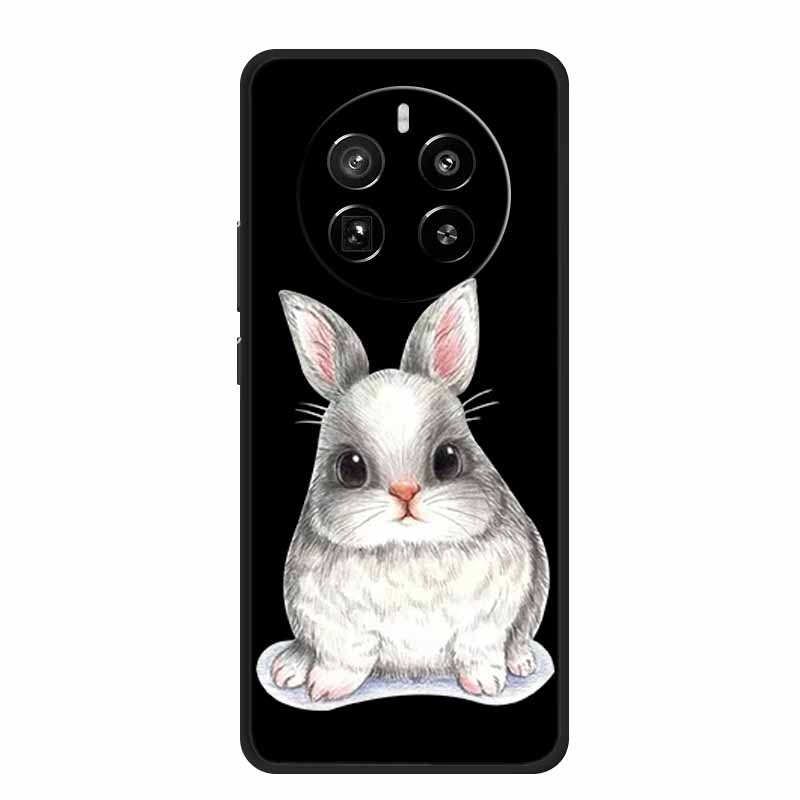 Funda For Honor Magic7 Pro Case Cute Cartoon Black Silicone Soft Phone Cases For Honor Magic 7 Pro Back Cover Case 7Pro Coque
