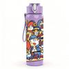 1PC Retro Astronaut Robot Space Pattern 750ml Color Plastic Sports Water Bottle Leakproof Flip Straw Lid Suitable for Sports Office Home Use