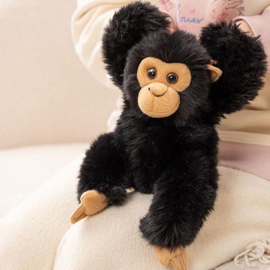 Orangutan Doll Plush Toy High-Elastic PP Cotton Filling Soft Fabric Realistic Chimpanzee Expression Portable Plush Toy