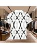 Men's Breathable Short-Sleeve T-Shirt with Collar & Button Detail - Summer Casual Slim Fit Button-Up Shirt, Non-Textured Printed Design, Machine