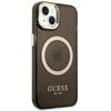 Hülle für iPhone 14 Plus Guess MagSafe Gold Schwarz