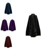 Halloween Costume Cloak With Gold Trim For Cosplay And Fantasy Role Play