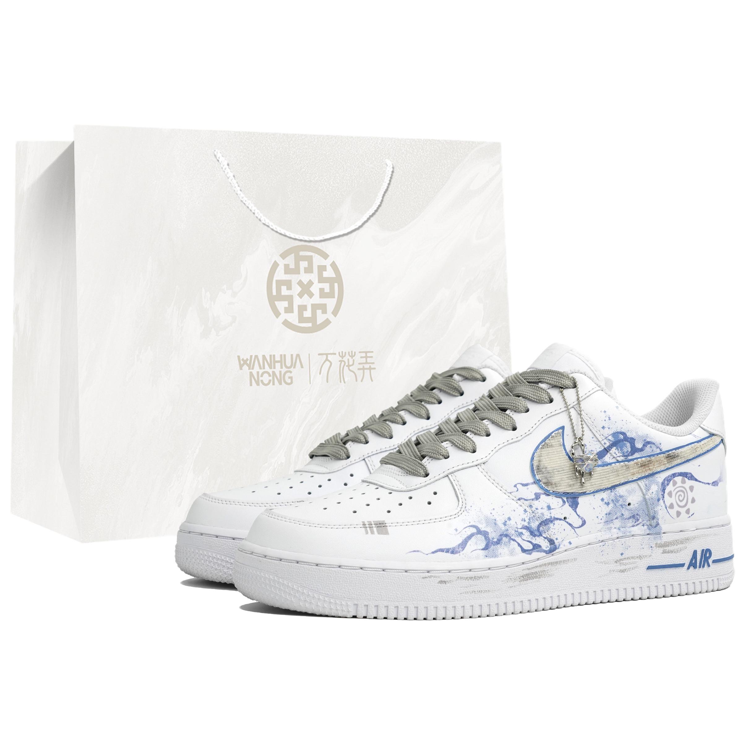 

Nike Air Force 1 Myriad Flowers, Solitary Sail On The Vast Sea Abrasion Resistant Low top Skateboard Shoes Men s CW2288-111(Team113-BOX) 41