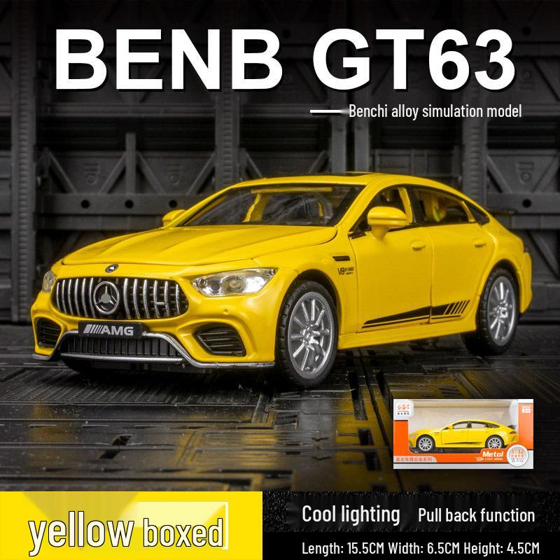 

Jiaye VB32503 Big Ben GT63 Alloy Sedan Model: Sound & Light Pull-Back Car Toy жёлтый