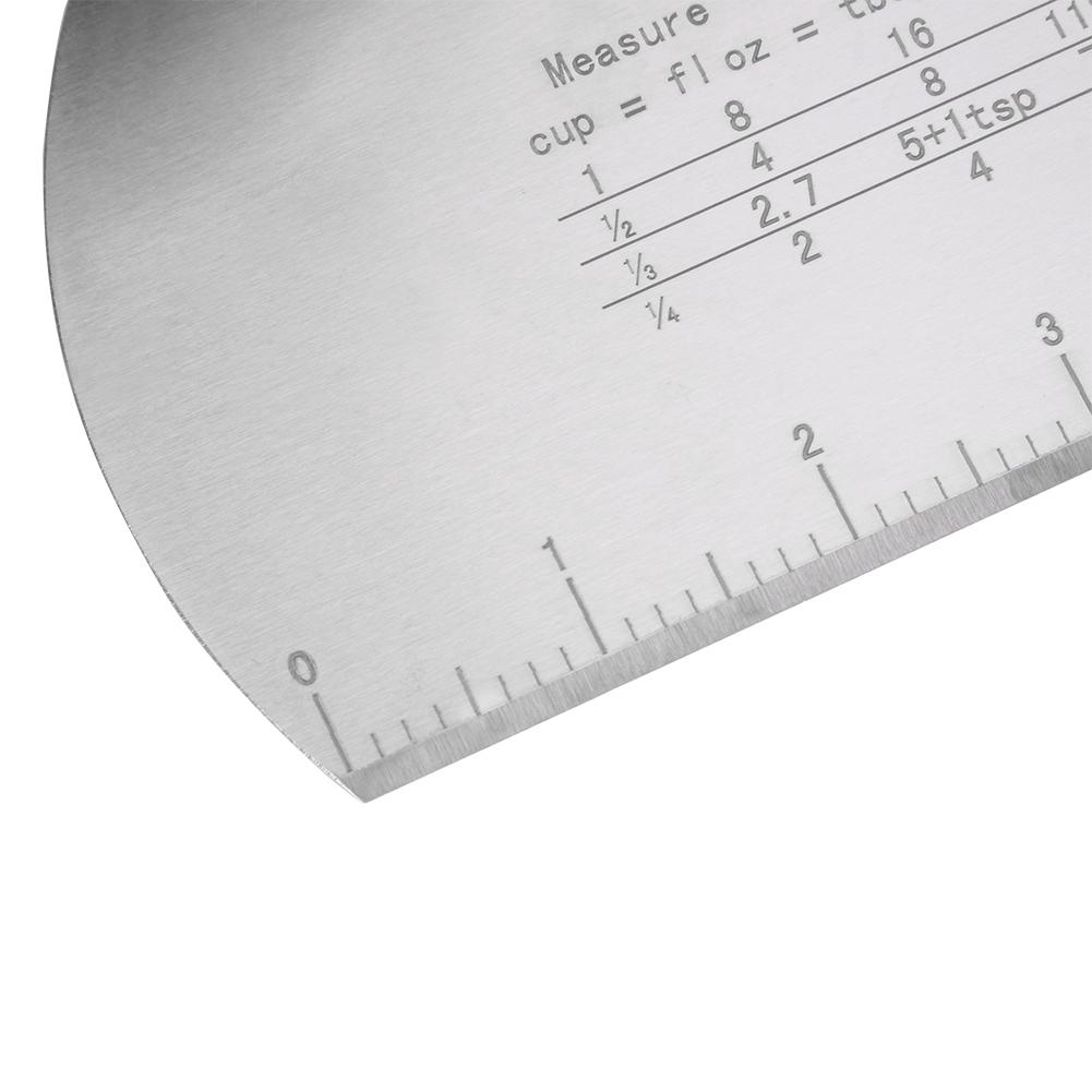 Stainless Steel Dough Cake Scraper Pizza Cutter Cutting Knife with Scale Baking Tool