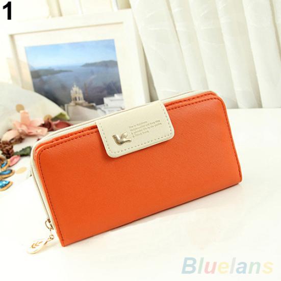 

Женский кошелек из искусственной кожи на молнии, держатель для карт, телефон, клатч, длинный кошелек, сумка