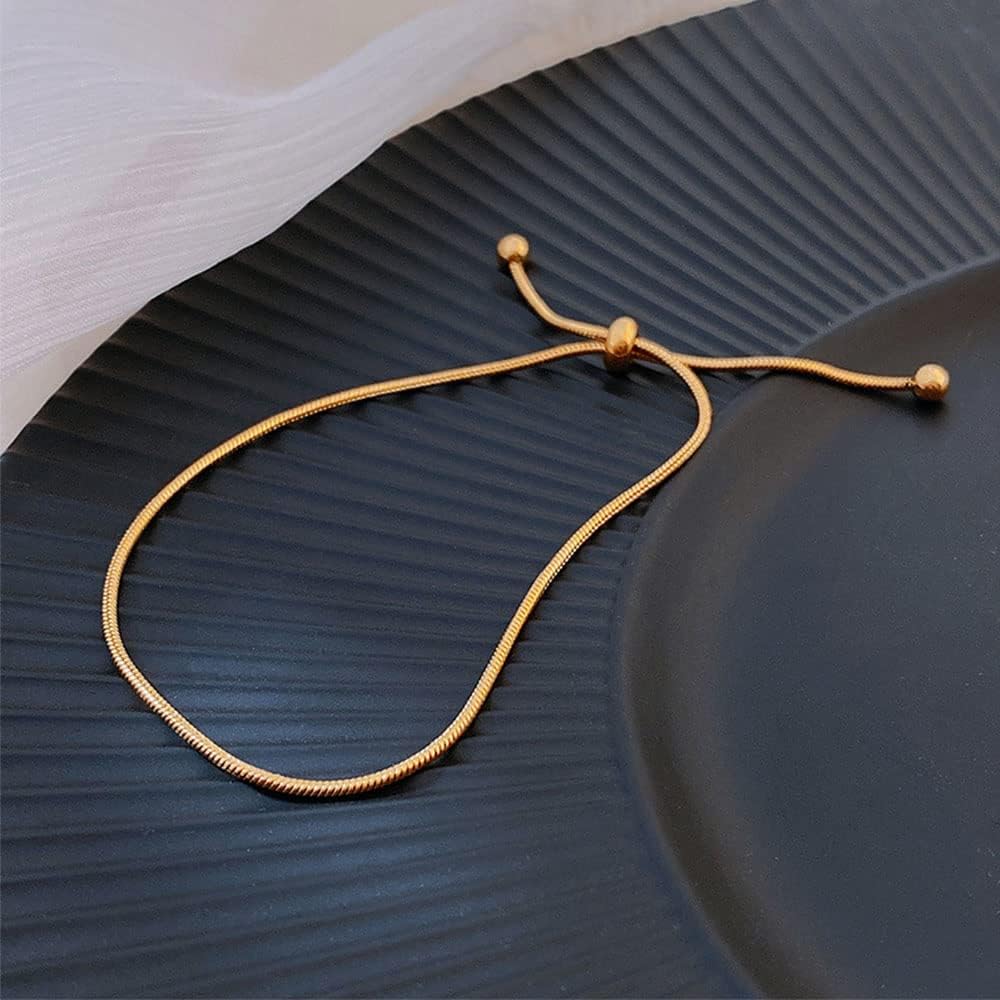 Ankle Bracelets for Women Waterproof Adjustable Stainless Steel Chain Anklet Bracelet Thin Chain Anklet Summer Beach Jewelry