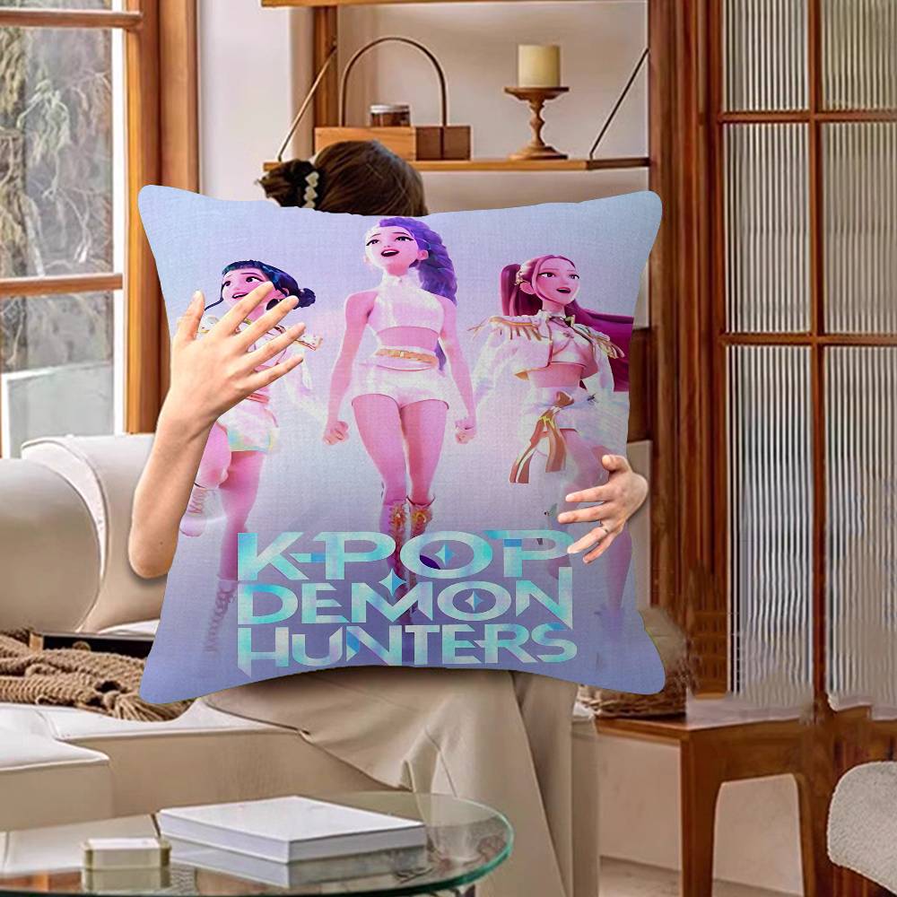 Movie Anime Kpop Style D-Demon H-Hunters Cushion Cover Pillowcase Upholstery Sofa Throw Pillow Home Decor Pillowcas