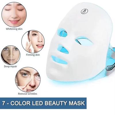 Seven Color Spectrum LED Photon Beauty Mask USB Rechargeable Photon Therapy Firming Lifting Whitening Skin Treatment Lamp