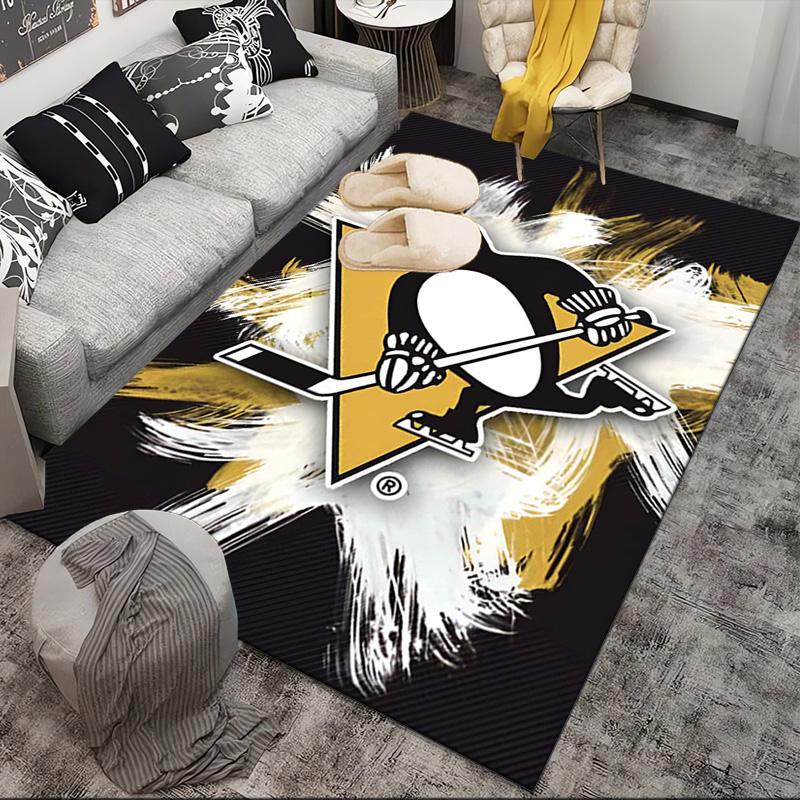Penguins Heart Logo Art Area Rug Suitable for Indoor And Outdoor,Carpets for Kitchens, Homes, Offices, Living Rooms,Home Decor,Christmas Gift