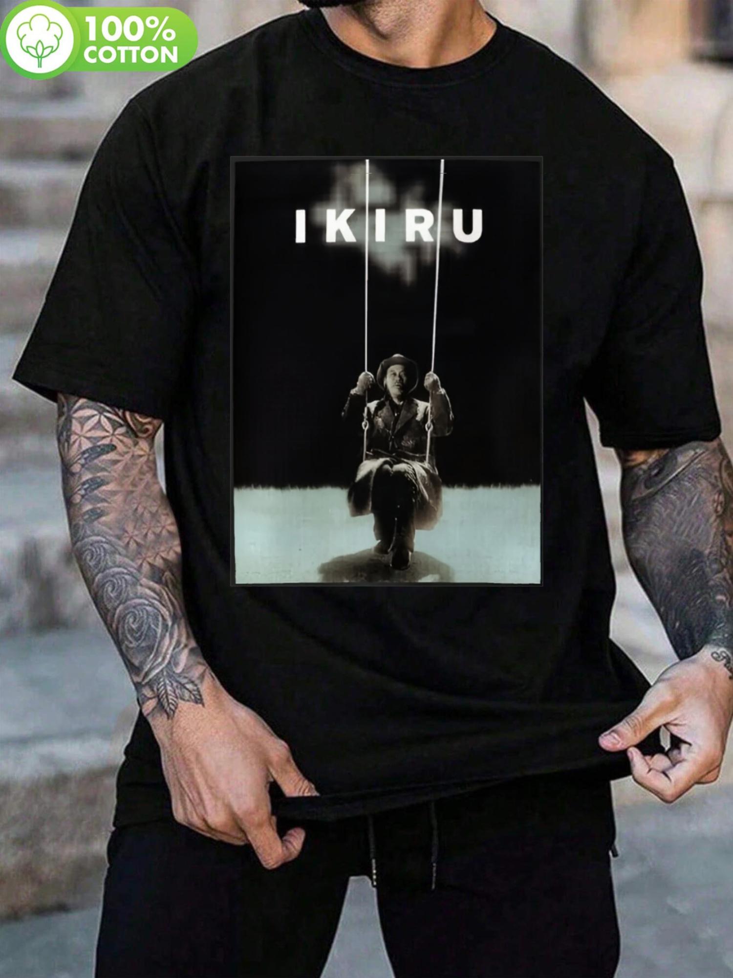 Ikiru Akira Graphic Tshirt - Black Oversized Cotton Tee w... L