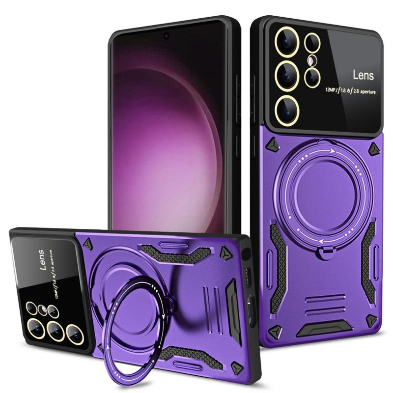 Magnetic Ring Armor Shockproof Case For Samsung Galaxy S25 Ultra Plus S 25 A16 A26 A36 A56 A06 Magsafe Wireless Charge Cover