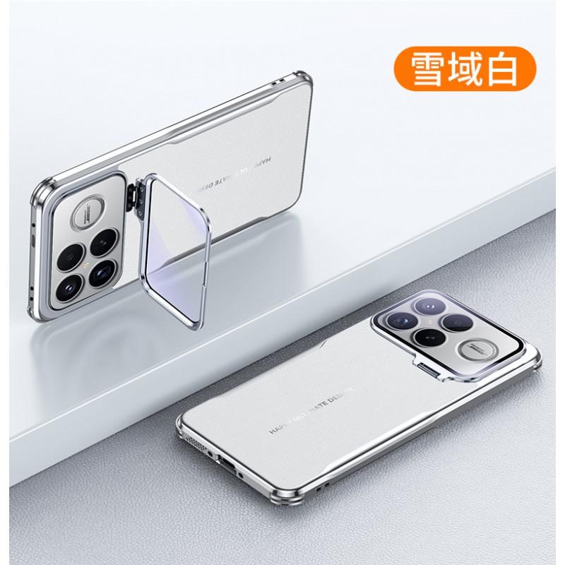 Redmi K90 Pro Max Phone Case With Hidden Camera Cutout Electroplated Leather Cover Kickstand Drop Protection