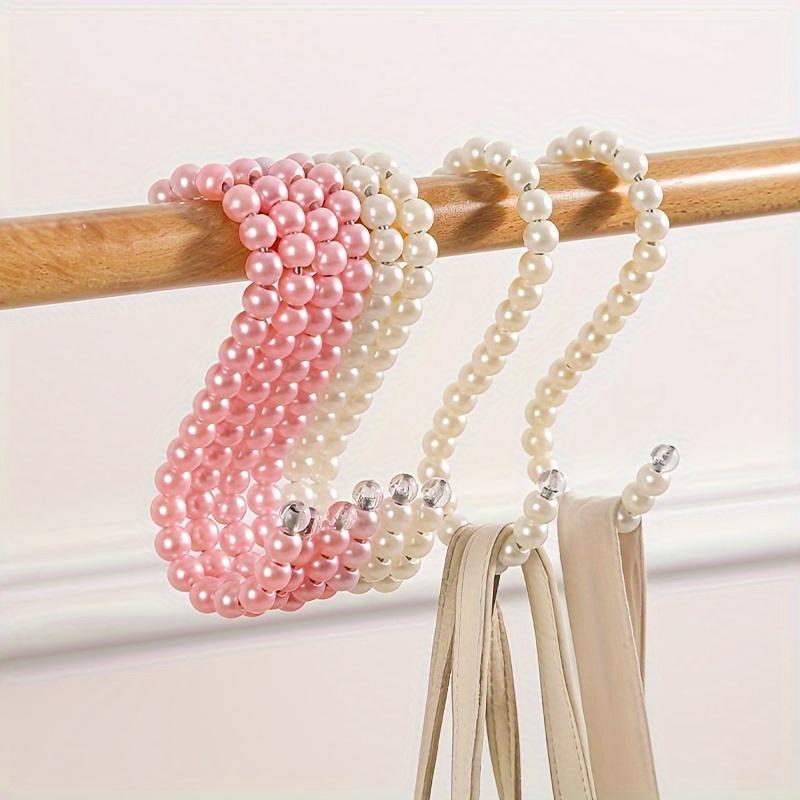 1pcs Simulation Pearl S-shaped Fashion Hook, Easy Installation Multifunctional S-hook, Scarf and Tie s-shape Hook for Clothing Store Wardrobe