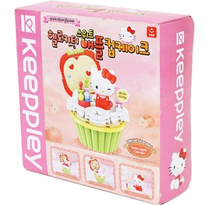 Sanrio Block Hello Kitty Sweet Apple Cupcake, 1 Piece Korean Popular Toys