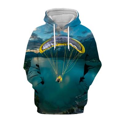 3D Parachute PrintExtreme Sport Homens Mulheres Moletom Com Capuz Hip Hop Excitement Manga Longa Moletom Casaco Paraglider Glider Pulôver Masculino