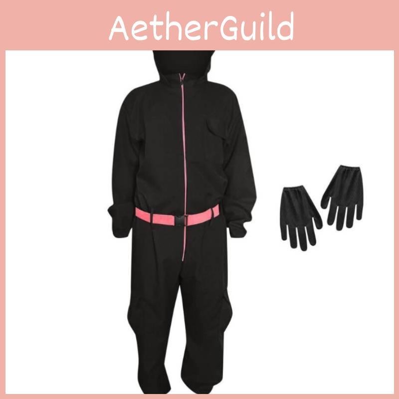 Squid Game Cosplay Jumpsuit For Children Featuring Nylon Blend Material