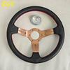 JDM 13inch Universal Leather Steering Wheel Deep Dish Modified Car Sports Tuning Steering Wheel