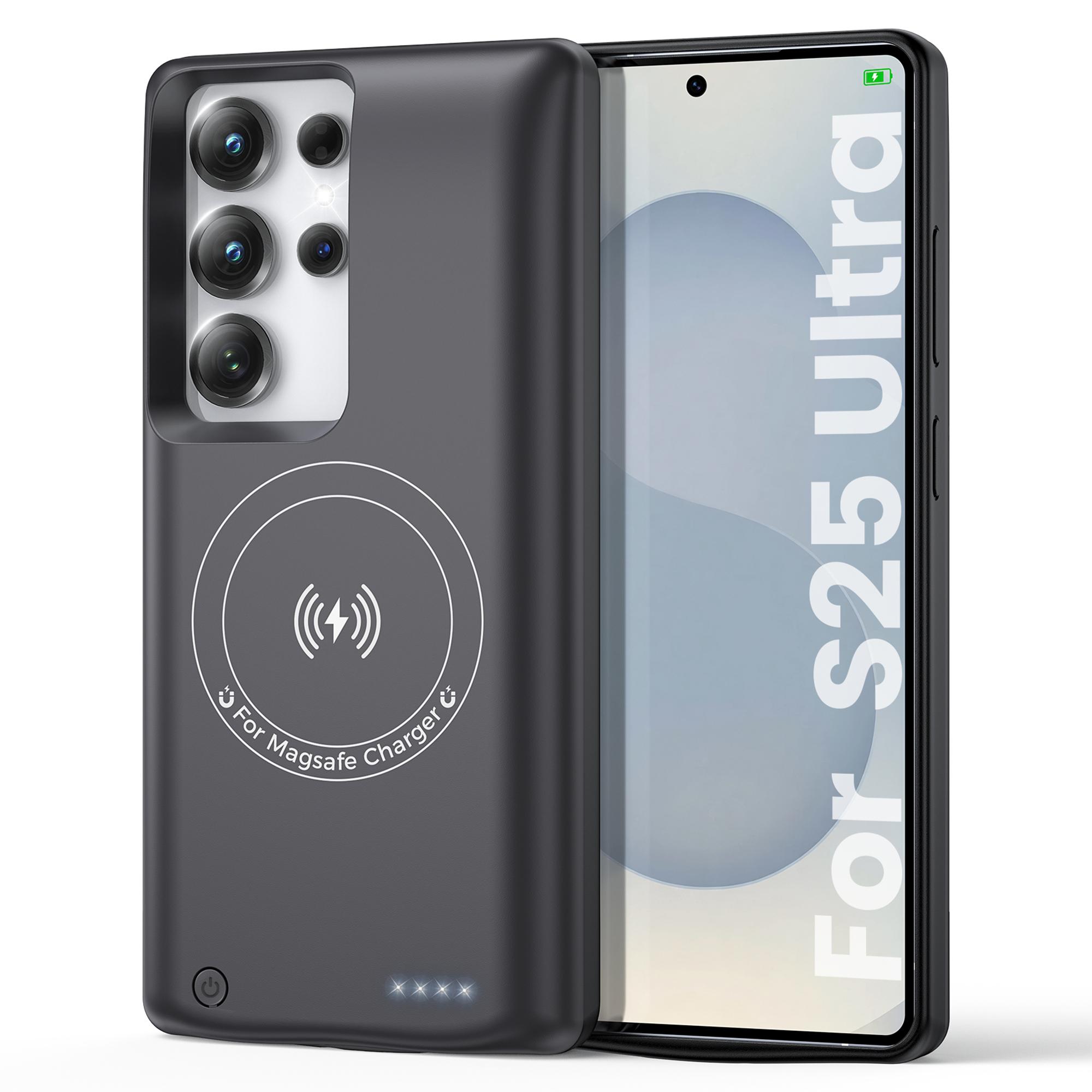 

TY-118W For Samsung Galaxy S25 Ultra 10000mAh Battery Case Charger Cover Compatible with MagSafe (Not Support Wireless Discharge) A