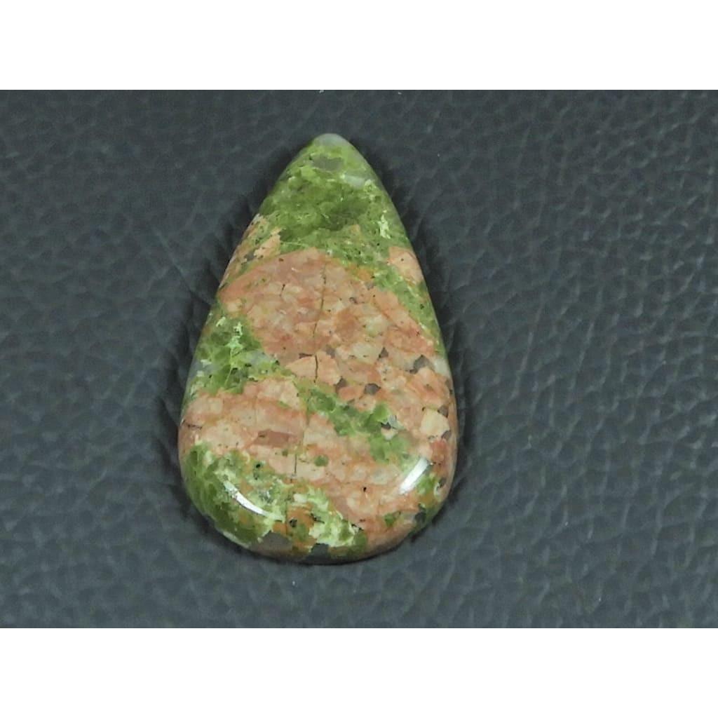 21X36X05MM Natural Unakite Jasper Pear Shape Cabochon Loose Gemstone 34Cts. G-397